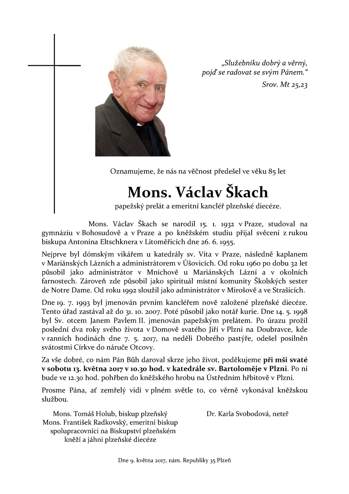 Parte Mons Václav Škach