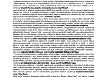 Prohlášení poskytovatelů zdravotní a sociální péče ke krizi ve zdravotnictví