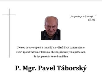 Odešel P. Pavel Táborský