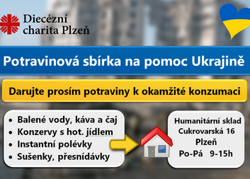 Potravinová sbírka na pomoc Ukrajině