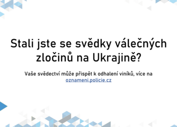 Stali jste se svědky válečných zločinů na Ukrajině?