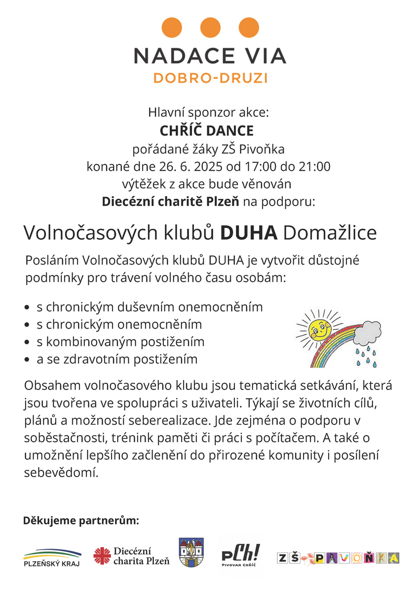 Volnočasové kluby DUHA Domažlice (Fin) - Chříč Dance