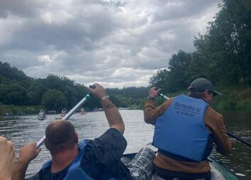 Odvážní klienti Domova sv. Vavřince sjeli Berounku