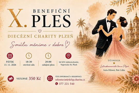 X. Benefiční ples Diecézní charity Plzeň
